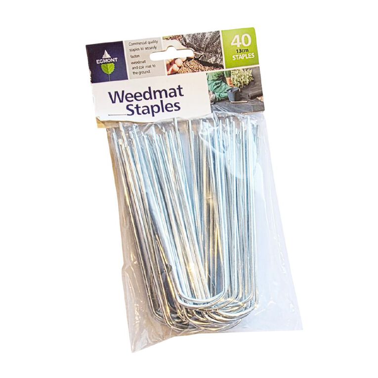 Egmont Weedmat Staples 13cm x 40 Pack, , hi-res