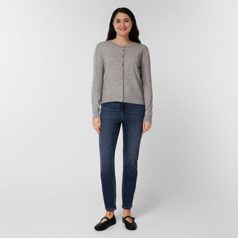H&H Women's Mid Rise Slim Skinny Jeans, Denim Mid, hi-res
