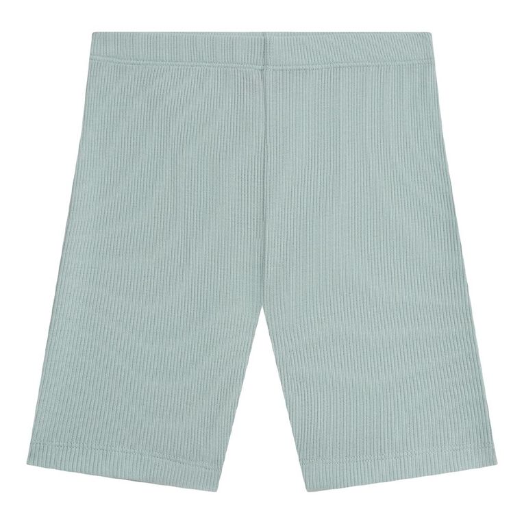 Young Original Plain Rib Bike Shorts, Green Light, hi-res