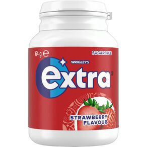 Extra Strawberry Sugar Free Chewing Gum Bottle 64g