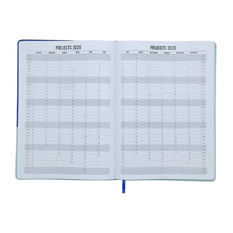 WS 2026 Diary Week To View Wave Multi-Coloured, , hi-res