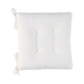 Living & Co Chair Pad Boucle Square White 40cm x 40cm