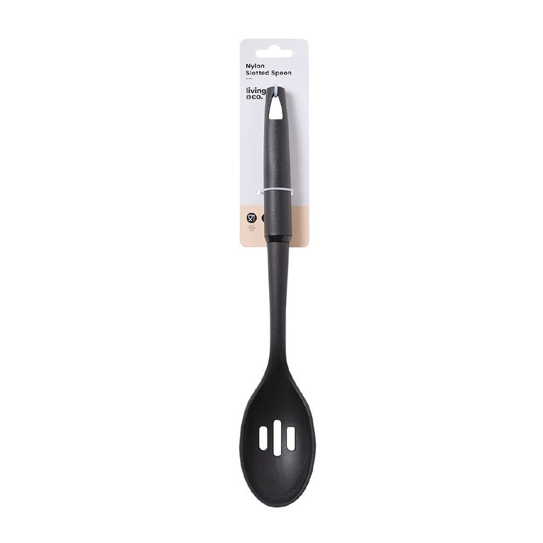 Living & Co Nylon Slotted Spoon Black, , hi-res