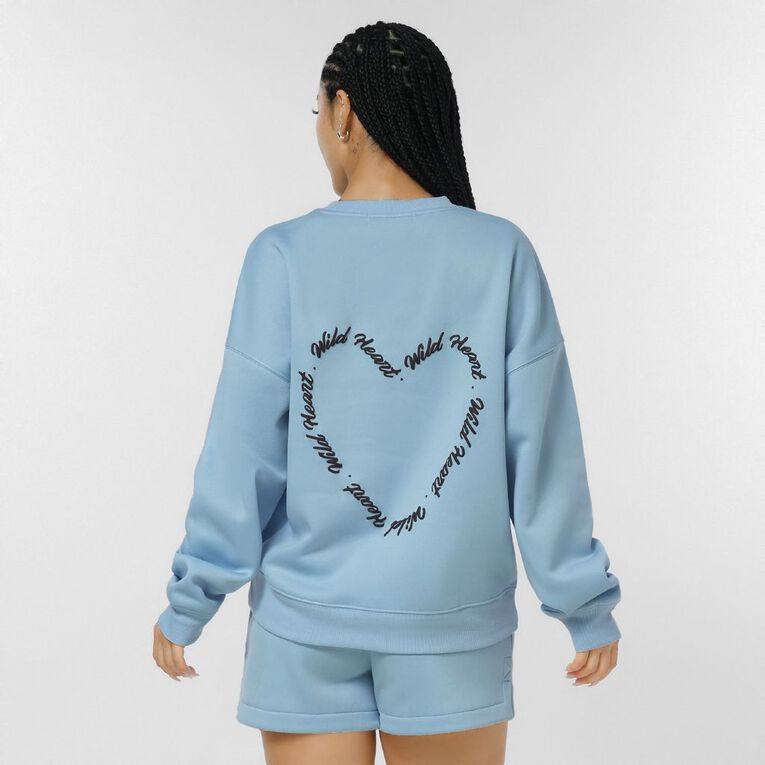 Garage Women's Fresh Fleece Crew, Blue Mid, hi-res