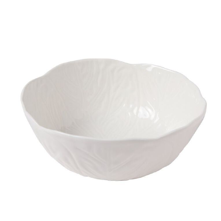 Living & Co Cabbage Bowl White 26cm, , hi-res
