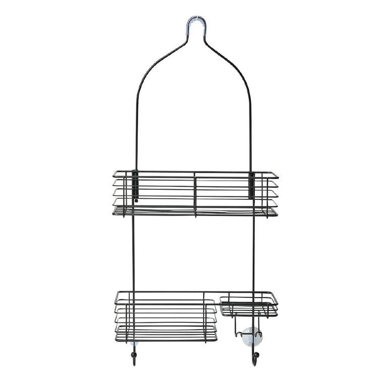Living & Co Shower Caddy Double Black, , hi-res