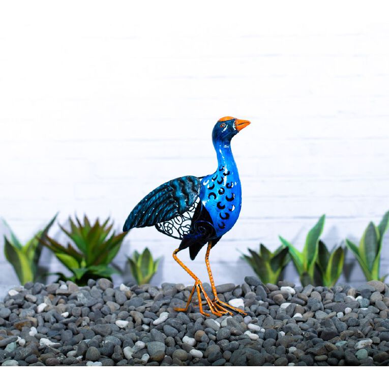 Urban Green Metal Pukeko 30cm x 12.4cm x 34.8cm, , hi-res