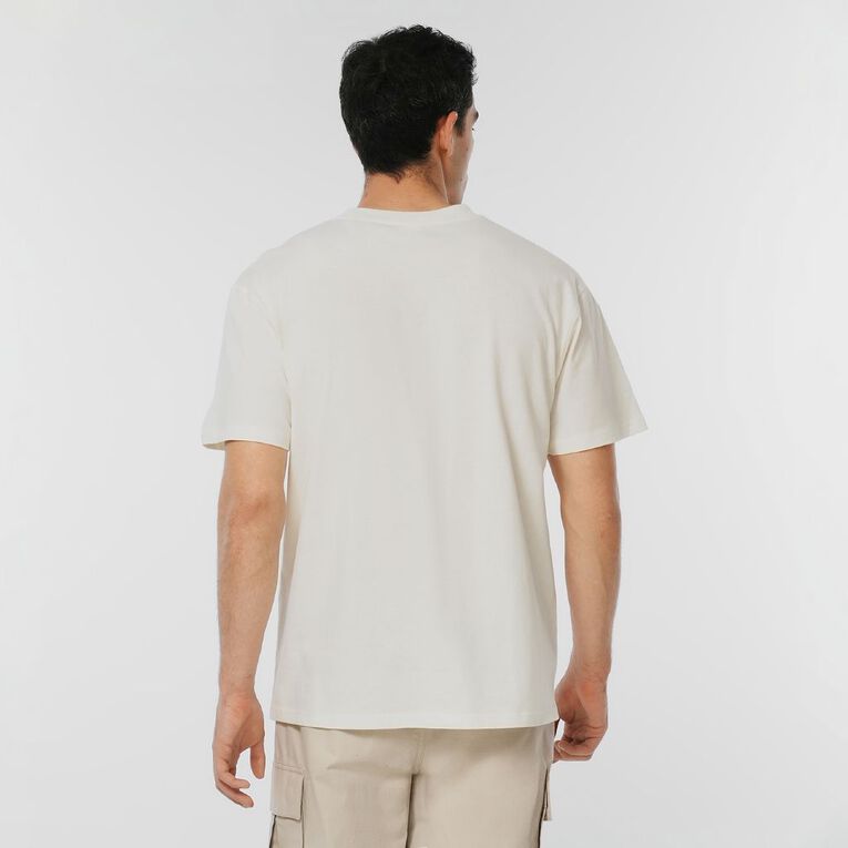 H&H Men's Relaxed Fit Graphic Tee, Cream Moonscape, hi-res