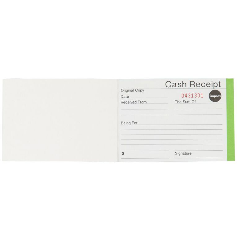 WS Receipt Book NCR 50 Leaf A6 Green Mid, , hi-res