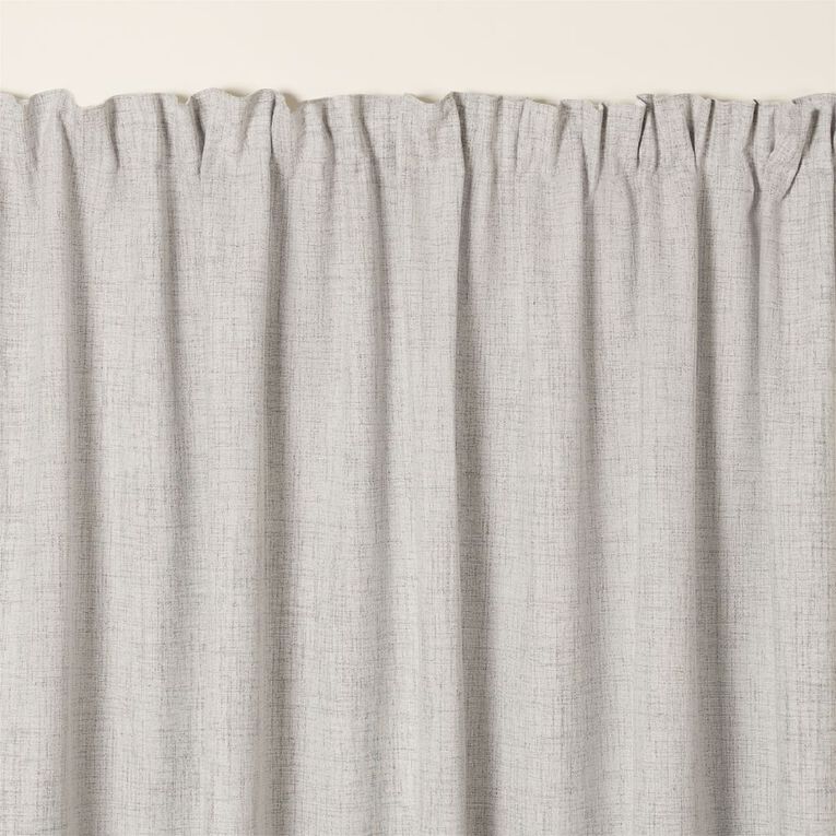 Living & Co Vienna Curtains Grey 230-330cm Wide/220cm Drop, Grey, hi-res