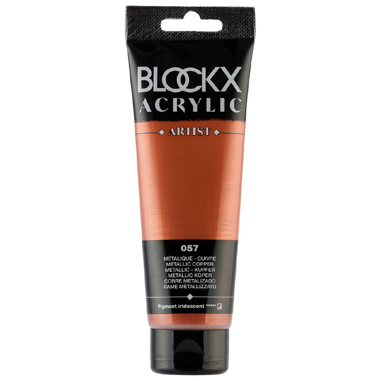 BLOCKX Acrylic Tube Metallic Copper 120ml, , hi-res