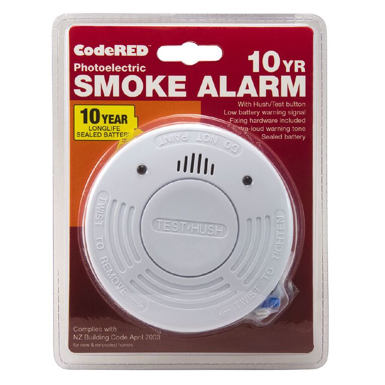 CodeRED 10 Year Photoelectric Smoke Alarm 1 Pack, , hi-res