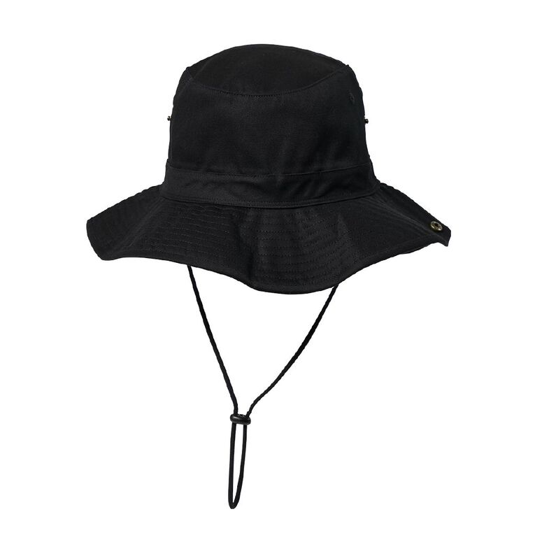 H&H Men's Button Cricket Hat, Black, hi-res