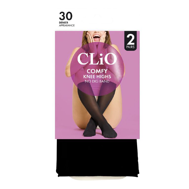 Clio Girl No Dig Knee High 2 Pack, Black, hi-res