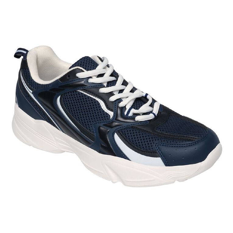 Active Intent Men's Flex Force Trainers, Navy/White, hi-res
