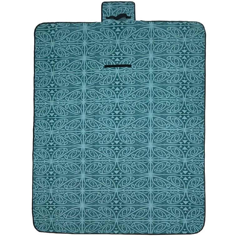 Karanga Ink Picnic Blanket Sage 1.5x2m, , hi-res