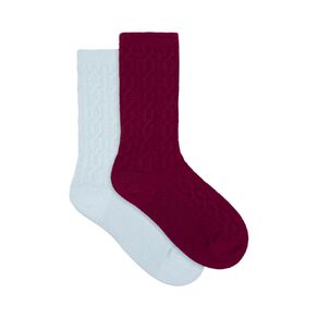 Underworks Women's Heat Bods Chenille Crew Socks 2 Pack