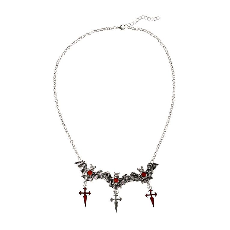 Scarehouse Gothic Bat Necklace, , hi-res