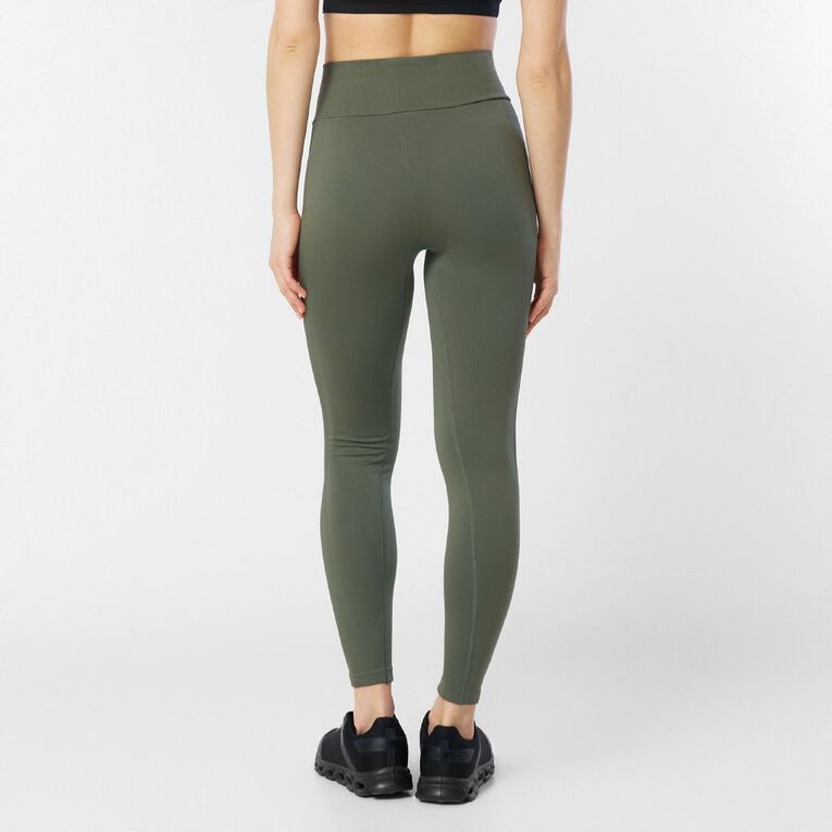 Active Intent Women's Seamless Leggings, Green Mid, hi-res