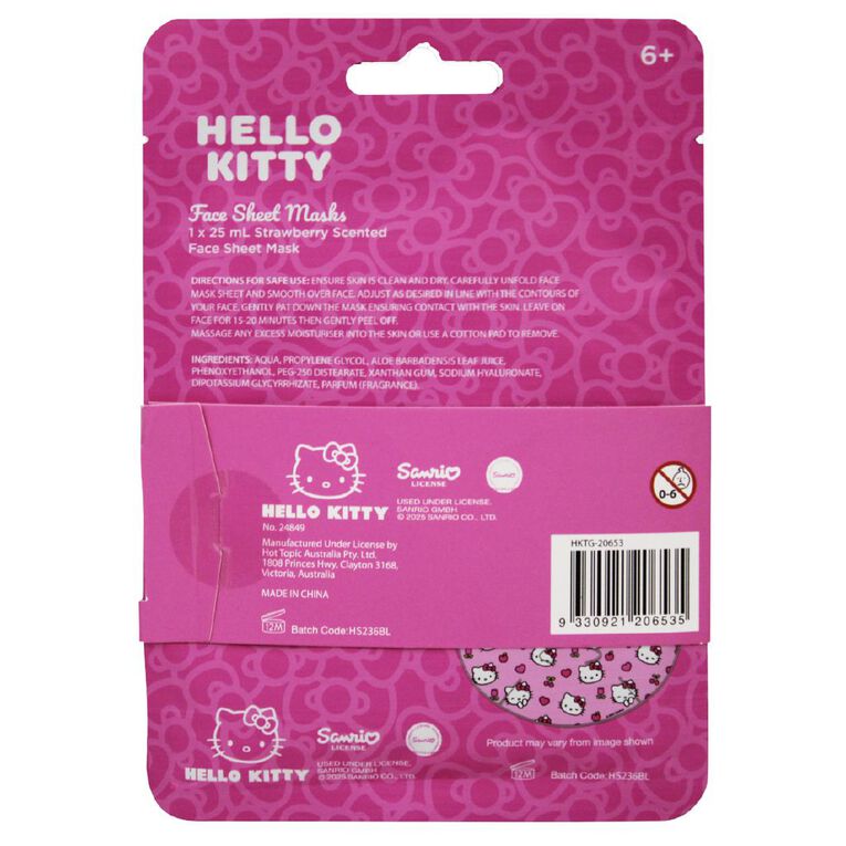 Hello Kitty Face Sheet Mask 2 Pack, , hi-res
