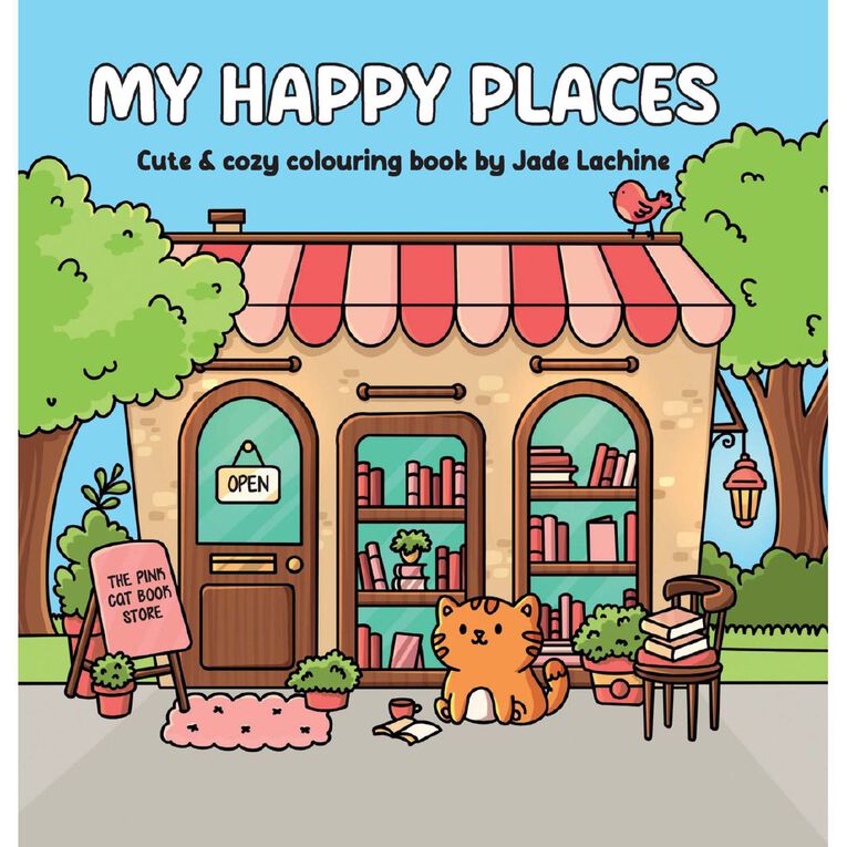 My Happy Places Cute & Cosy Colouring Book, , hi-res
