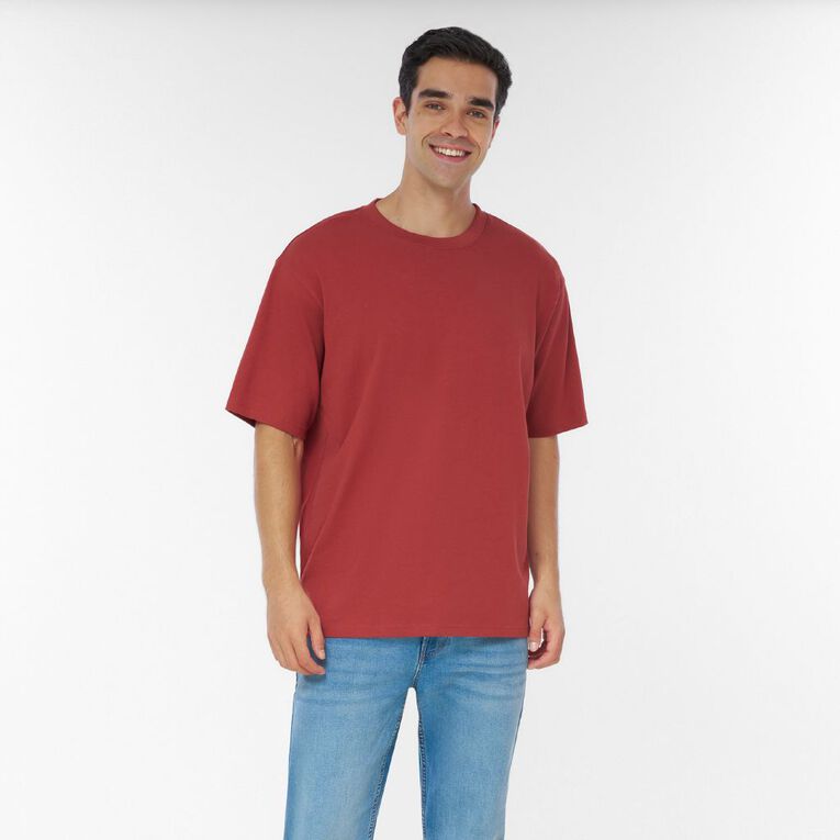 Garage Men's Heavyweight Boxy Tee, Red Dark, hi-res