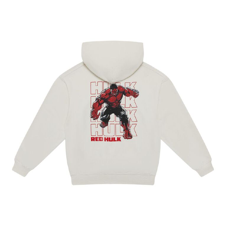 Marvel Red Hulk Pull Over Hoodie, Cream, hi-res