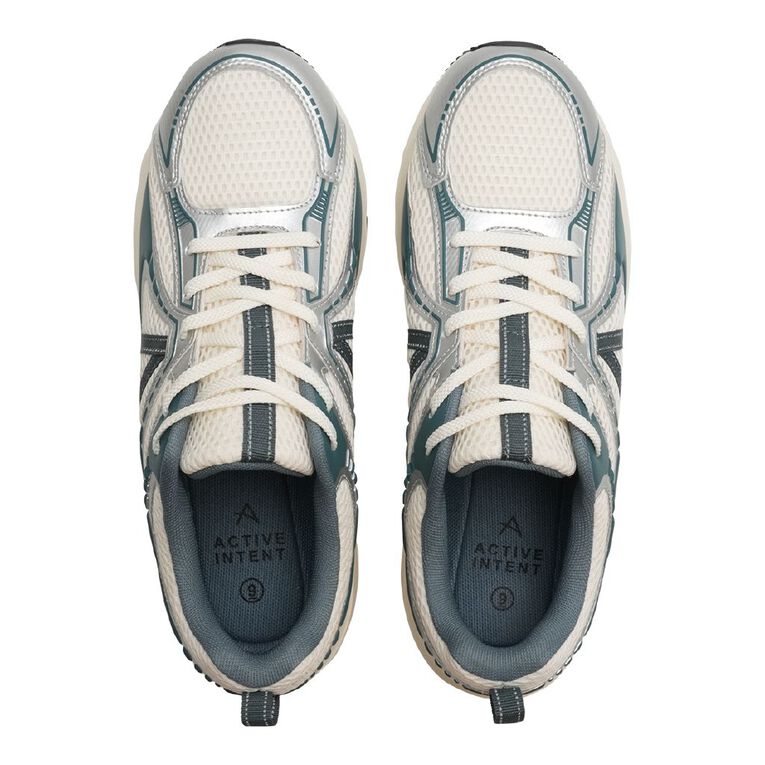 Active Intent Women's Nora Trainers, Green/White, hi-res