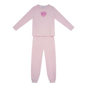 H&H Girls' Long Sleeved Knit Pyjama Set