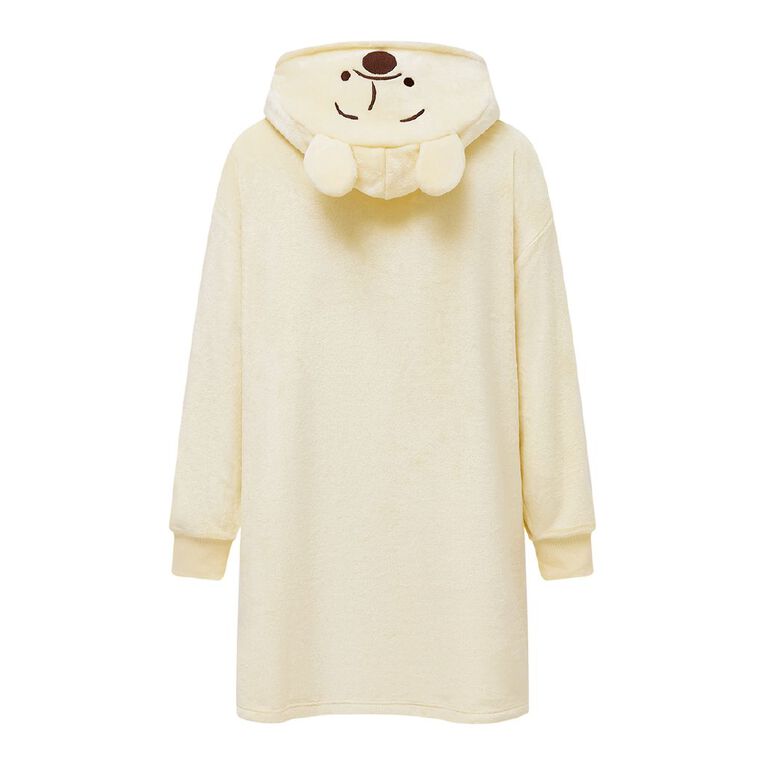 Winnie the Pooh Women's Coral Fleece Hoodie, Yellow Light, hi-res