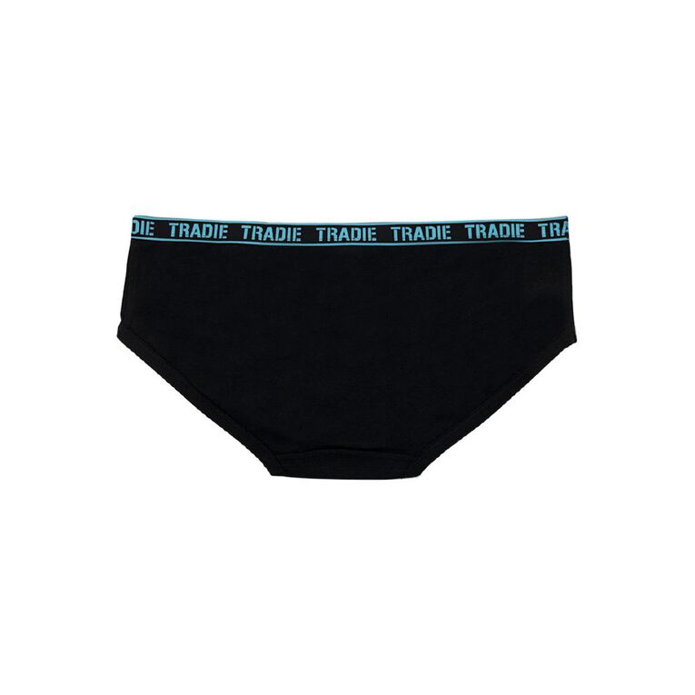 Tradie Women's Boyleg Briefs 3 Pack, Black S26 RHYTHM, hi-res