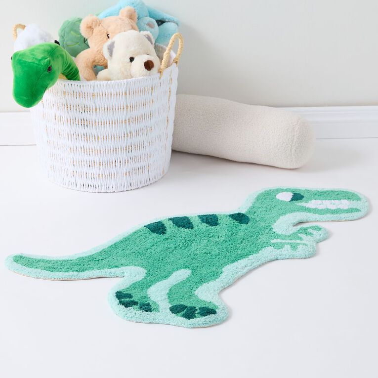 Living & Co Kids Rug Dino-roar 50 x 90cm Multi-Coloured, , hi-res