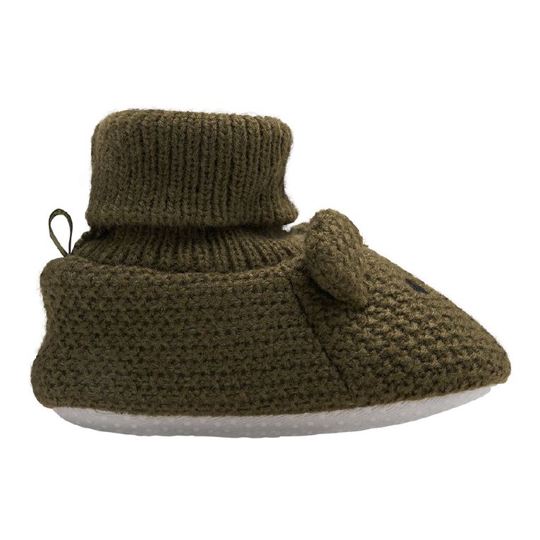 Young Original Infants' Knit Teddy Booties, Sage, hi-res