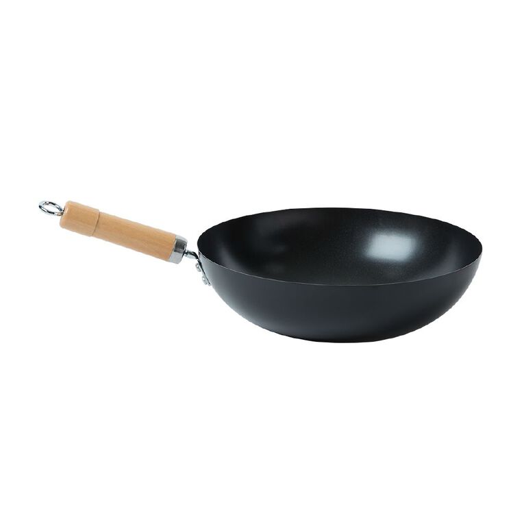 Living & Co Non-Stick Wok Black, , hi-res