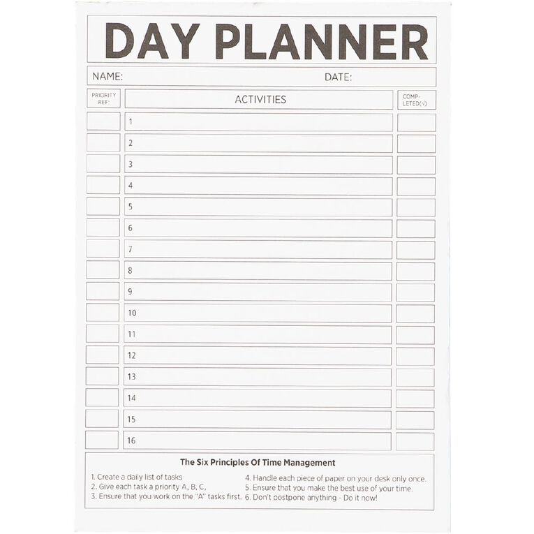 WS Day Planner Pad 50 Sheets A5, , hi-res
