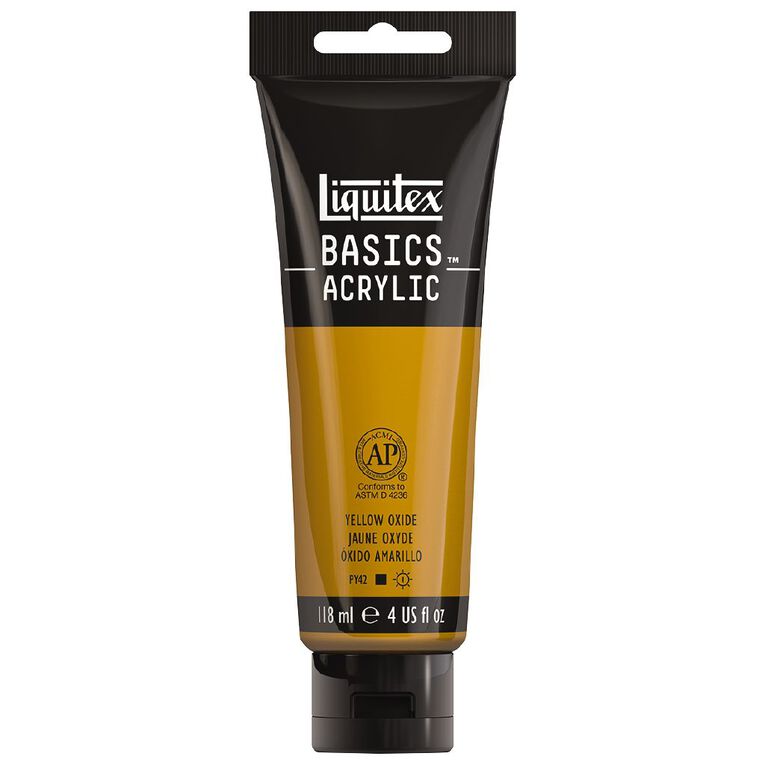 Liquitex Basics Acrylic 118ml Yellow Oxide, , hi-res