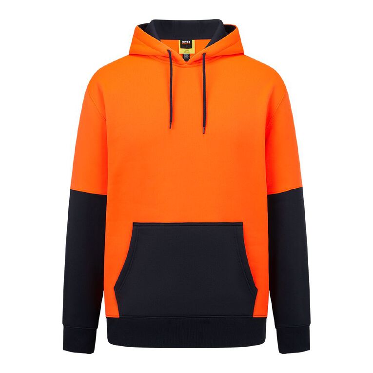 Rivet High Visibility Day Compliant Pullover Hooded Sweatshirt, Orange, hi-res