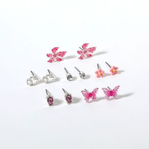 Young Original Kids' Stud Earrings 6 Pairs Flowers