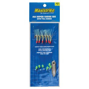 Maxistrike Sabiki Rig Super Flash 12 & 1/2oz Reef Sinker