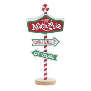 Wonderland Novelty Welcome to the North Pole Table Top Decoration