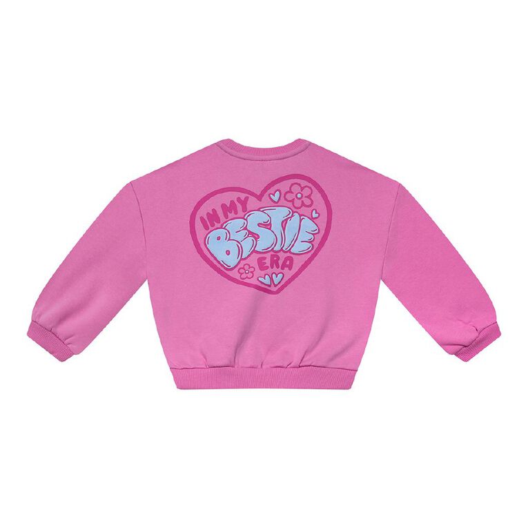 Young Original Puff Print Crew Sweatshirt, Pink Mid, hi-res