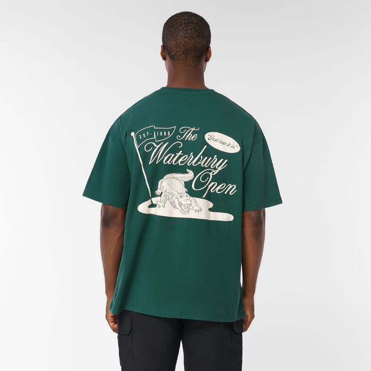 Universal Happy Gilmore Men's Oversized Tee, Green Dark, hi-res