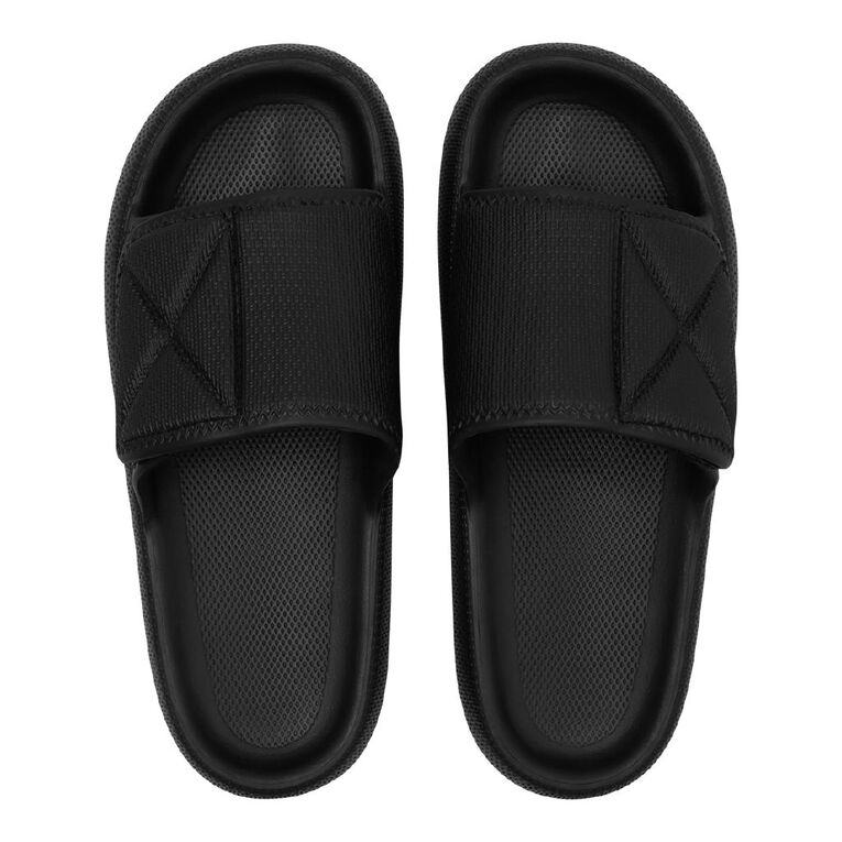 H&H Men's Max Slides, Black, hi-res