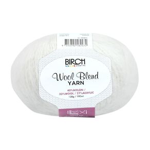 Birch Wool Blend 40% Nylon 33% Wool 27% Acrylic 100G White