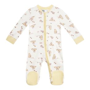 Winnie the Pooh Babies' 2 Way Zip All-in-One