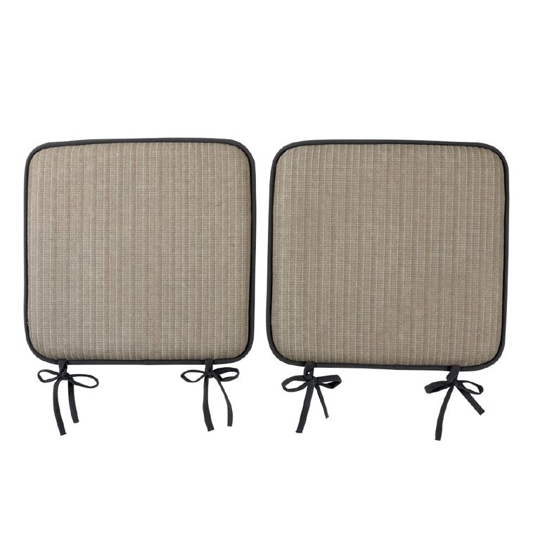 Living & Co Chair Pad Memory Foam 2 Pack Grey 40cm x 40cm, , hi-res