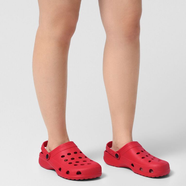 H&H Women's Plain Frog Shoes, Red, hi-res