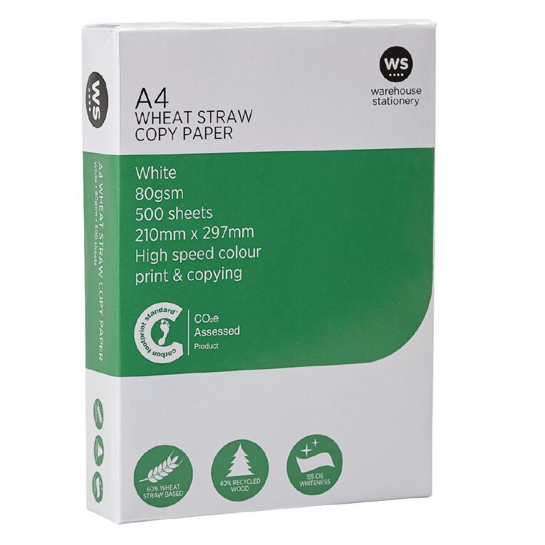 WS Photocopy Paper Wheat Based A4 80gsm 500 Sheet Ream, , hi-res