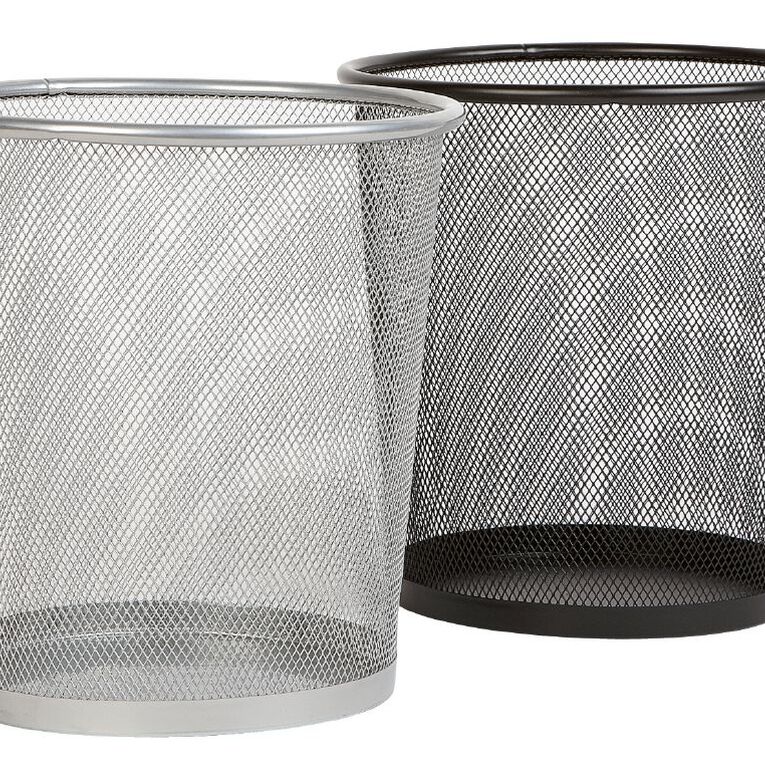 WS Round Mesh Rubbish Bin 23cm x 27cm Assorted, , hi-res