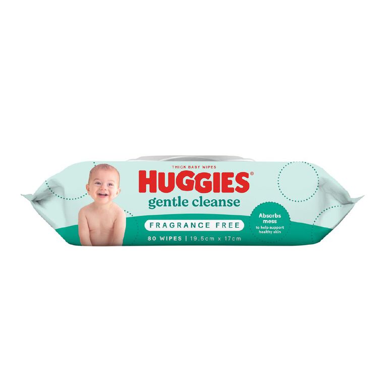 Huggies Baby Wipes Fragrance Free 80 Pack, , hi-res
